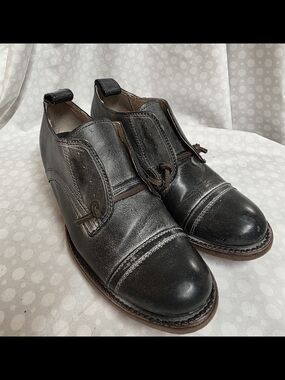 Mabel Freebird by Steven Black Leather Oxford-Derby Hybrid Shoes